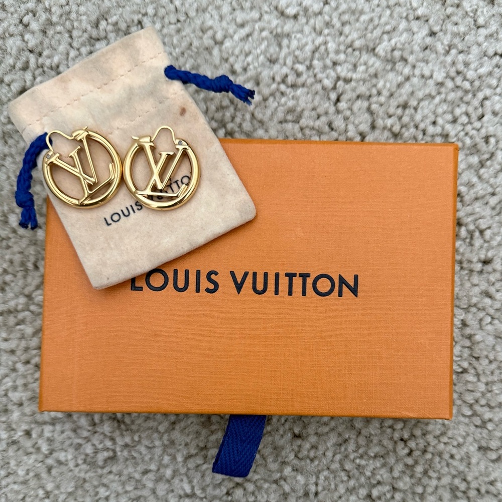 Louis Vuitton Gold Monogram Earrings